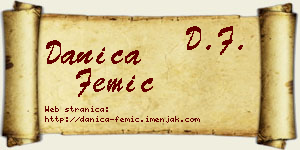 Danica Femić vizit kartica